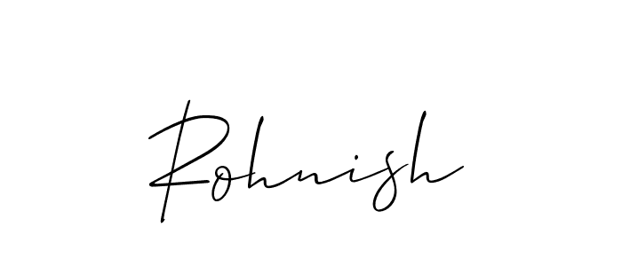 if you are searching for the best signature style for your name Rohnish. so please give up your signature search. here we have designed multiple signature styles  using Allison_Script. Rohnish signature style 2 images and pictures png