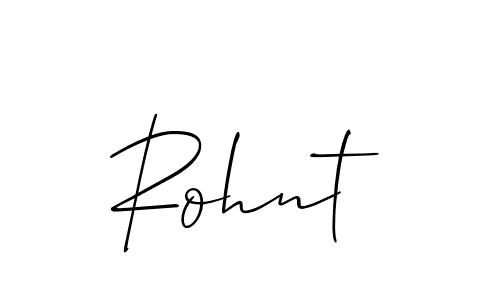 How to make Rohnt name signature. Use Allison_Script style for creating short signs online. This is the latest handwritten sign. Rohnt signature style 2 images and pictures png