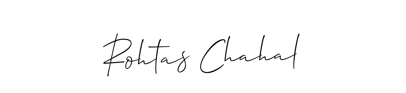 Use a signature maker to create a handwritten signature online. With this signature software, you can design (Allison_Script) your own signature for name Rohtas Chahal. Rohtas Chahal signature style 2 images and pictures png