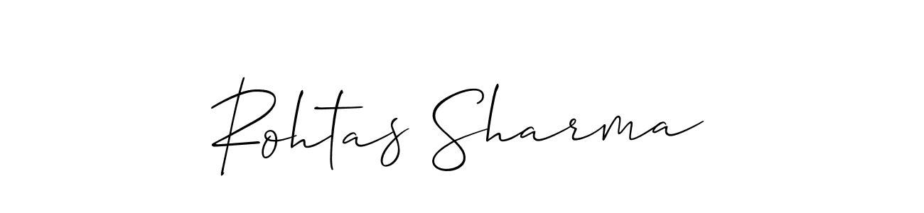 How to make Rohtas Sharma signature? Allison_Script is a professional autograph style. Create handwritten signature for Rohtas Sharma name. Rohtas Sharma signature style 2 images and pictures png