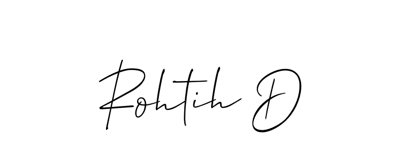 Use a signature maker to create a handwritten signature online. With this signature software, you can design (Allison_Script) your own signature for name Rohtih D. Rohtih D signature style 2 images and pictures png