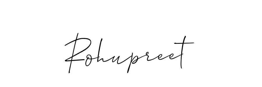 if you are searching for the best signature style for your name Rohupreet. so please give up your signature search. here we have designed multiple signature styles  using Allison_Script. Rohupreet signature style 2 images and pictures png