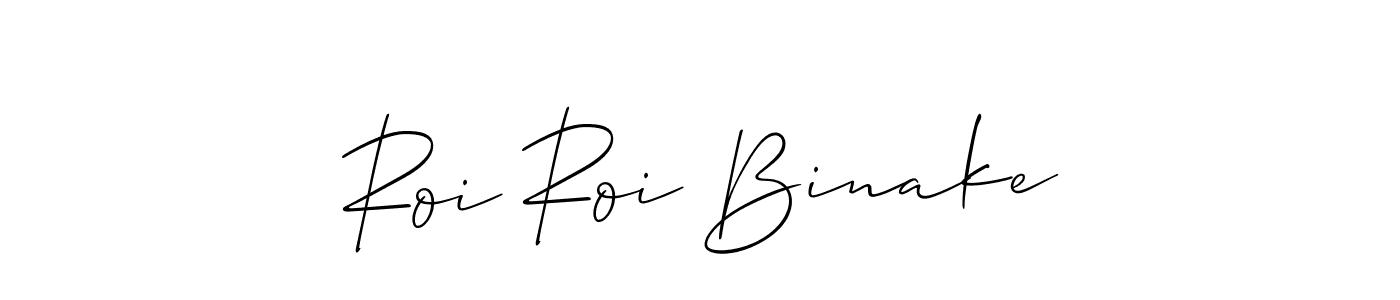 Make a beautiful signature design for name Roi Roi Binake. With this signature (Allison_Script) style, you can create a handwritten signature for free. Roi Roi Binake signature style 2 images and pictures png
