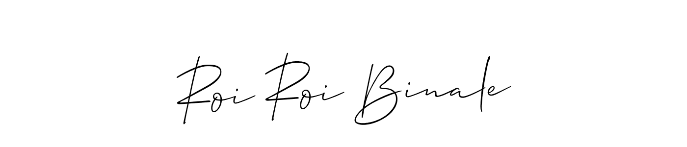 Use a signature maker to create a handwritten signature online. With this signature software, you can design (Allison_Script) your own signature for name Roi Roi Binale. Roi Roi Binale signature style 2 images and pictures png