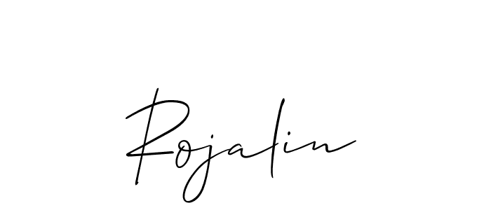 The best way (Allison_Script) to make a short signature is to pick only two or three words in your name. The name Rojalin include a total of six letters. For converting this name. Rojalin signature style 2 images and pictures png