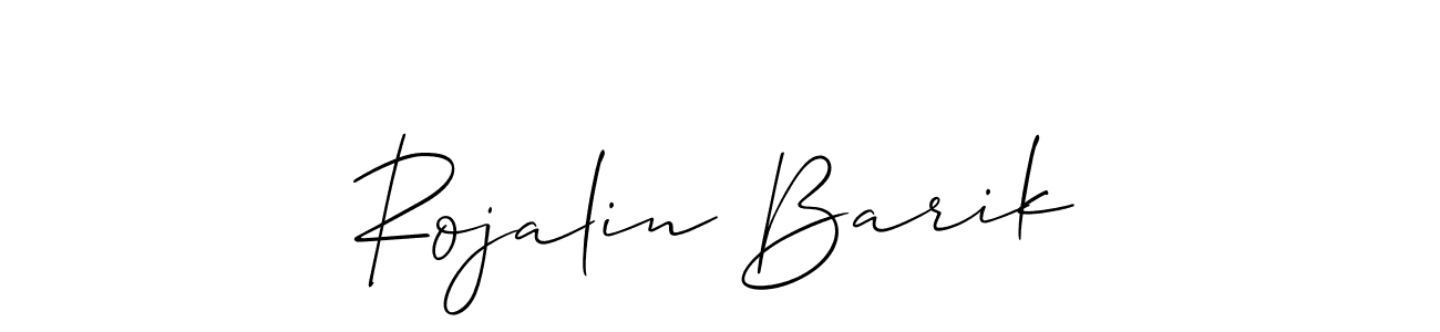 Create a beautiful signature design for name Rojalin Barik. With this signature (Allison_Script) fonts, you can make a handwritten signature for free. Rojalin Barik signature style 2 images and pictures png