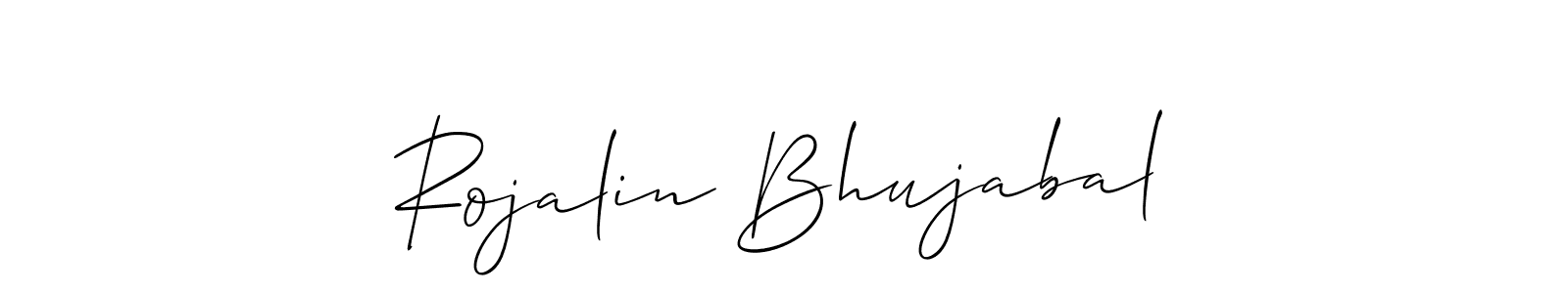 Design your own signature with our free online signature maker. With this signature software, you can create a handwritten (Allison_Script) signature for name Rojalin Bhujabal. Rojalin Bhujabal signature style 2 images and pictures png