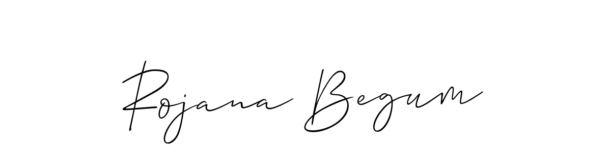 How to make Rojana Begum signature? Allison_Script is a professional autograph style. Create handwritten signature for Rojana Begum name. Rojana Begum signature style 2 images and pictures png