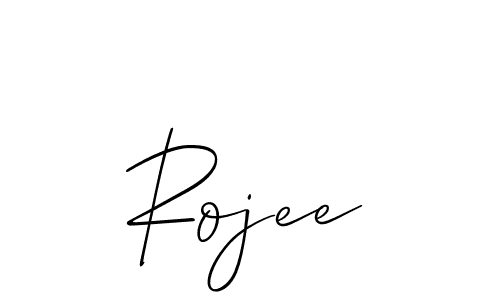 Also You can easily find your signature by using the search form. We will create Rojee name handwritten signature images for you free of cost using Allison_Script sign style. Rojee signature style 2 images and pictures png