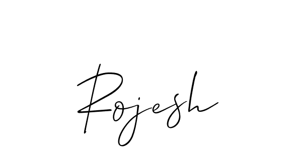 How to make Rojesh signature? Allison_Script is a professional autograph style. Create handwritten signature for Rojesh name. Rojesh signature style 2 images and pictures png