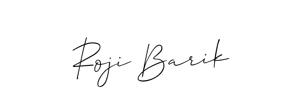 Allison_Script is a professional signature style that is perfect for those who want to add a touch of class to their signature. It is also a great choice for those who want to make their signature more unique. Get Roji Barik name to fancy signature for free. Roji Barik signature style 2 images and pictures png