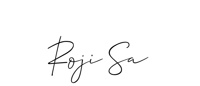 Also You can easily find your signature by using the search form. We will create Roji Sa name handwritten signature images for you free of cost using Allison_Script sign style. Roji Sa signature style 2 images and pictures png