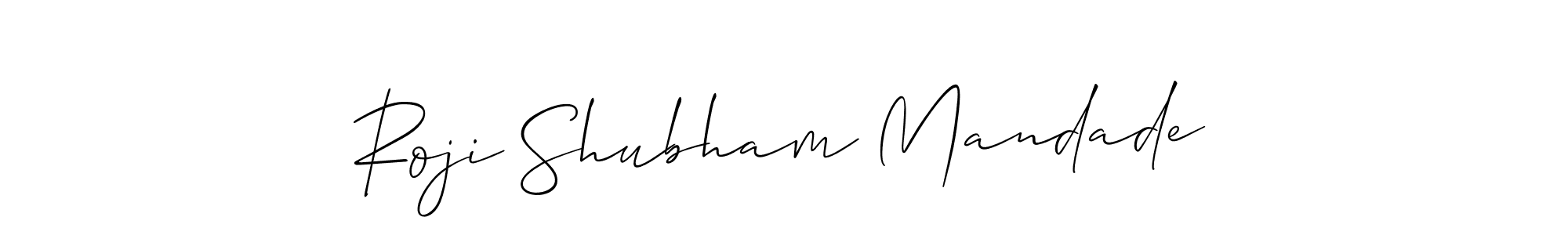 Create a beautiful signature design for name Roji Shubham Mandade. With this signature (Allison_Script) fonts, you can make a handwritten signature for free. Roji Shubham Mandade signature style 2 images and pictures png