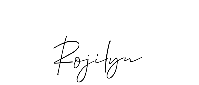 Allison_Script is a professional signature style that is perfect for those who want to add a touch of class to their signature. It is also a great choice for those who want to make their signature more unique. Get Rojilyn name to fancy signature for free. Rojilyn signature style 2 images and pictures png