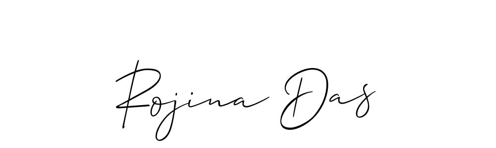 Make a beautiful signature design for name Rojina Das. With this signature (Allison_Script) style, you can create a handwritten signature for free. Rojina Das signature style 2 images and pictures png