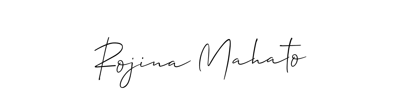 How to Draw Rojina Mahato signature style? Allison_Script is a latest design signature styles for name Rojina Mahato. Rojina Mahato signature style 2 images and pictures png