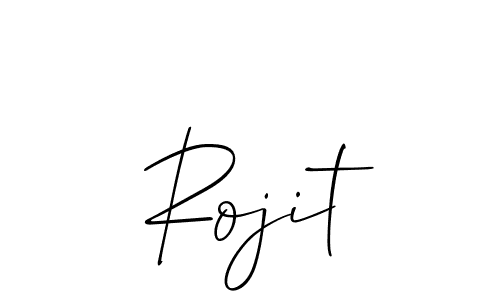 Create a beautiful signature design for name Rojit. With this signature (Allison_Script) fonts, you can make a handwritten signature for free. Rojit signature style 2 images and pictures png