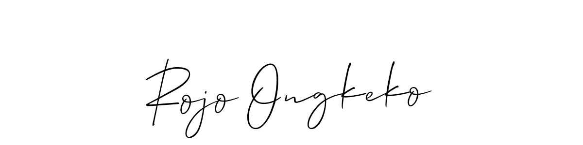 Design your own signature with our free online signature maker. With this signature software, you can create a handwritten (Allison_Script) signature for name Rojo Ongkeko. Rojo Ongkeko signature style 2 images and pictures png