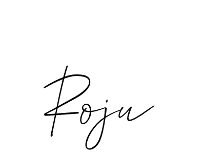 How to make Roju signature? Allison_Script is a professional autograph style. Create handwritten signature for Roju name. Roju signature style 2 images and pictures png