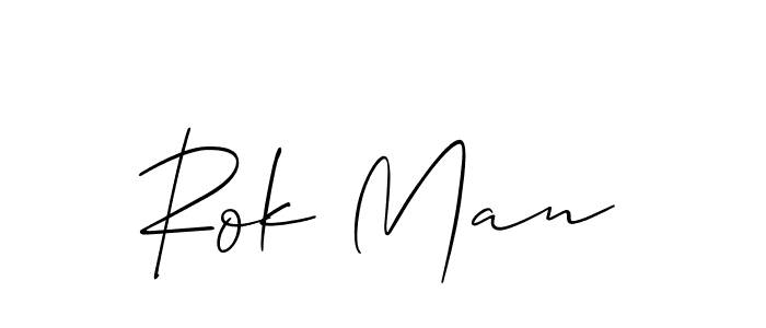 Similarly Allison_Script is the best handwritten signature design. Signature creator online .You can use it as an online autograph creator for name Rok Man. Rok Man signature style 2 images and pictures png