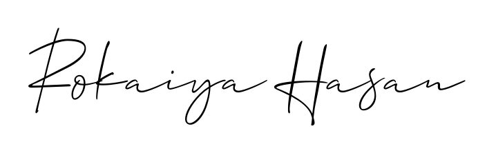 The Allison_Script lettering style adds unique flourish to name Rokaiya Hasan. Stand out with a custom digital autograph made in seconds. Rokaiya Hasan signature style 2 images and pictures png