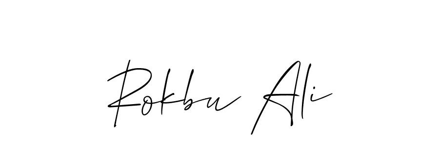Make a beautiful signature design for name Rokbu Ali. With this signature (Allison_Script) style, you can create a handwritten signature for free. Rokbu Ali signature style 2 images and pictures png
