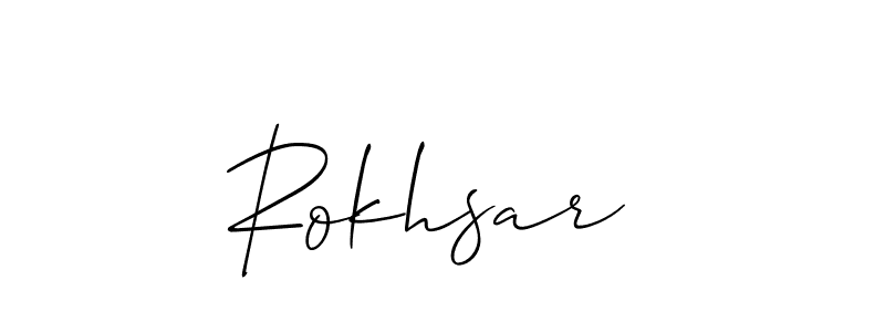 Similarly Allison_Script is the best handwritten signature design. Signature creator online .You can use it as an online autograph creator for name Rokhsar . Rokhsar  signature style 2 images and pictures png