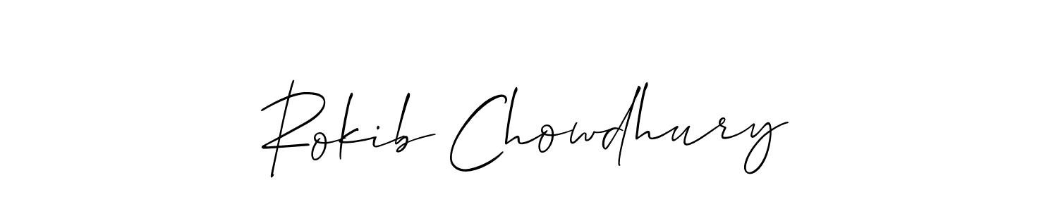 Make a beautiful signature design for name Rokib Chowdhury. With this signature (Allison_Script) style, you can create a handwritten signature for free. Rokib Chowdhury signature style 2 images and pictures png