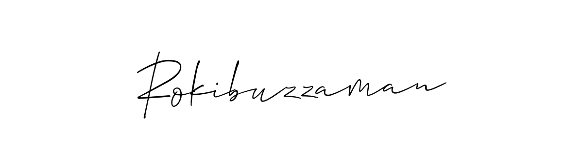 Make a short Rokibuzzaman signature style. Manage your documents anywhere anytime using Allison_Script. Create and add eSignatures, submit forms, share and send files easily. Rokibuzzaman signature style 2 images and pictures png