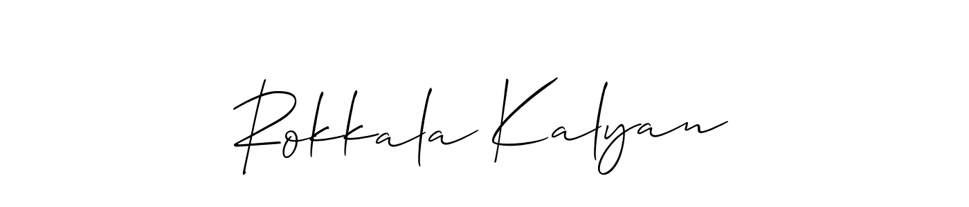 Rokkala Kalyan stylish signature style. Best Handwritten Sign (Allison_Script) for my name. Handwritten Signature Collection Ideas for my name Rokkala Kalyan. Rokkala Kalyan signature style 2 images and pictures png