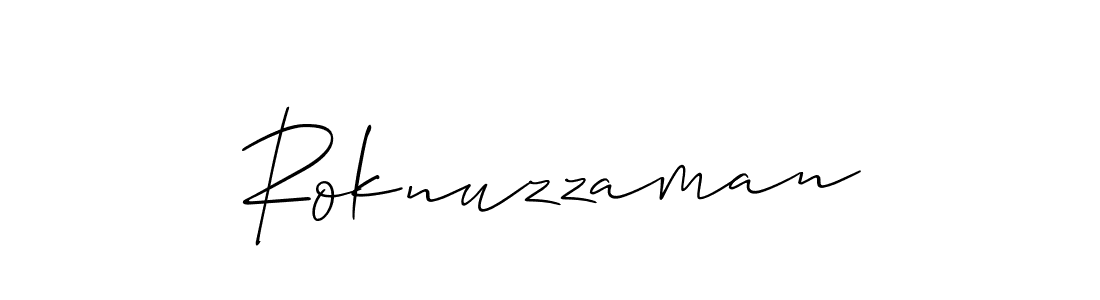 Design your own signature with our free online signature maker. With this signature software, you can create a handwritten (Allison_Script) signature for name Roknuzzaman. Roknuzzaman signature style 2 images and pictures png