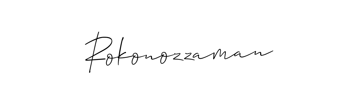 You should practise on your own different ways (Allison_Script) to write your name (Rokonozzaman) in signature. don't let someone else do it for you. Rokonozzaman signature style 2 images and pictures png