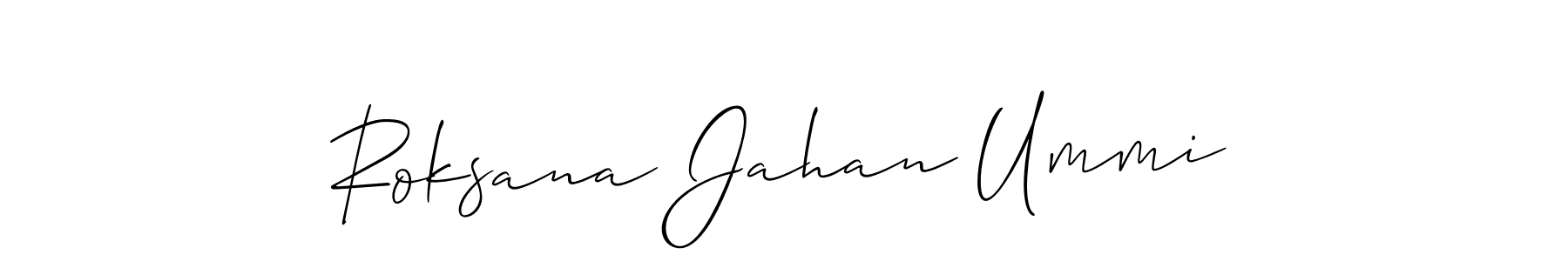 Design your own signature with our free online signature maker. With this signature software, you can create a handwritten (Allison_Script) signature for name Roksana Jahan Ummi. Roksana Jahan Ummi signature style 2 images and pictures png