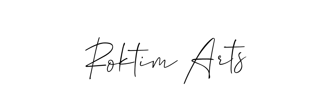 Also we have Roktim Arts name is the best signature style. Create professional handwritten signature collection using Allison_Script autograph style. Roktim Arts signature style 2 images and pictures png