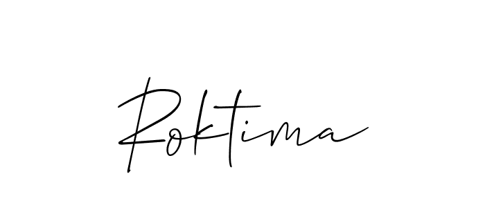 You can use this online signature creator to create a handwritten signature for the name Roktima. This is the best online autograph maker. Roktima signature style 2 images and pictures png
