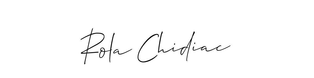 How to Draw Rola Chidiac signature style? Allison_Script is a latest design signature styles for name Rola Chidiac. Rola Chidiac signature style 2 images and pictures png