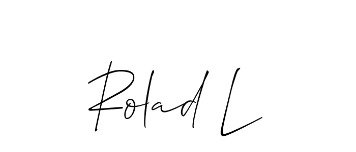 Make a beautiful signature design for name Rolad L. Use this online signature maker to create a handwritten signature for free. Rolad L signature style 2 images and pictures png