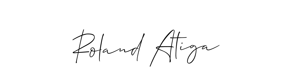 See photos of Roland Atiga official signature by Spectra . Check more albums & portfolios. Read reviews & check more about Allison_Script font. Roland Atiga signature style 2 images and pictures png