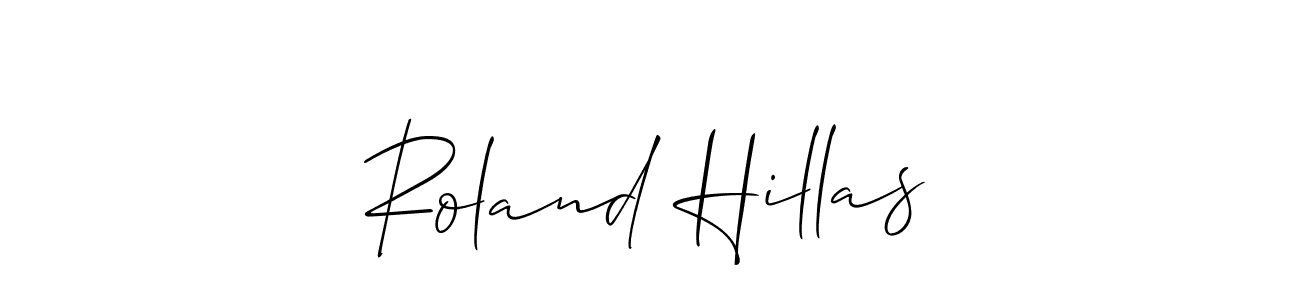 Also You can easily find your signature by using the search form. We will create Roland Hillas name handwritten signature images for you free of cost using Allison_Script sign style. Roland Hillas signature style 2 images and pictures png