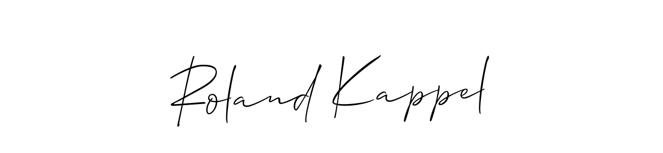 Similarly Allison_Script is the best handwritten signature design. Signature creator online .You can use it as an online autograph creator for name Roland Kappel. Roland Kappel signature style 2 images and pictures png
