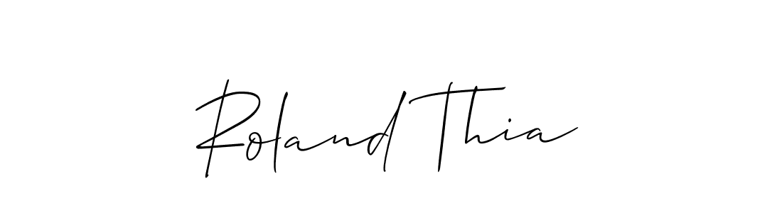 Also You can easily find your signature by using the search form. We will create Roland Thia name handwritten signature images for you free of cost using Allison_Script sign style. Roland Thia signature style 2 images and pictures png