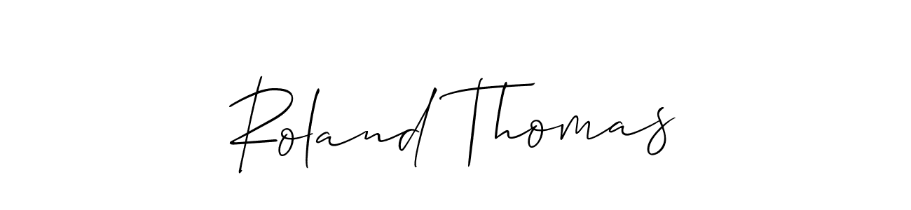 Allison_Script is a professional signature style that is perfect for those who want to add a touch of class to their signature. It is also a great choice for those who want to make their signature more unique. Get Roland Thomas name to fancy signature for free. Roland Thomas signature style 2 images and pictures png
