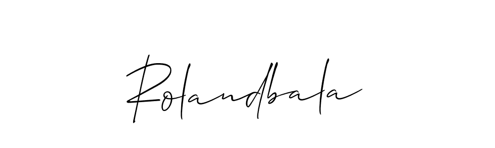 Design your own signature with our free online signature maker. With this signature software, you can create a handwritten (Allison_Script) signature for name Rolandbala. Rolandbala signature style 2 images and pictures png