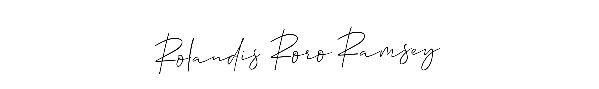 Make a beautiful signature design for name Rolandis Roro Ramsey. Use this online signature maker to create a handwritten signature for free. Rolandis Roro Ramsey signature style 2 images and pictures png