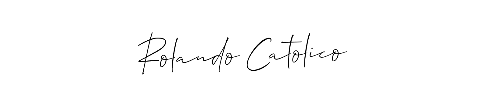 You can use this online signature creator to create a handwritten signature for the name Rolando Catolico. This is the best online autograph maker. Rolando Catolico signature style 2 images and pictures png