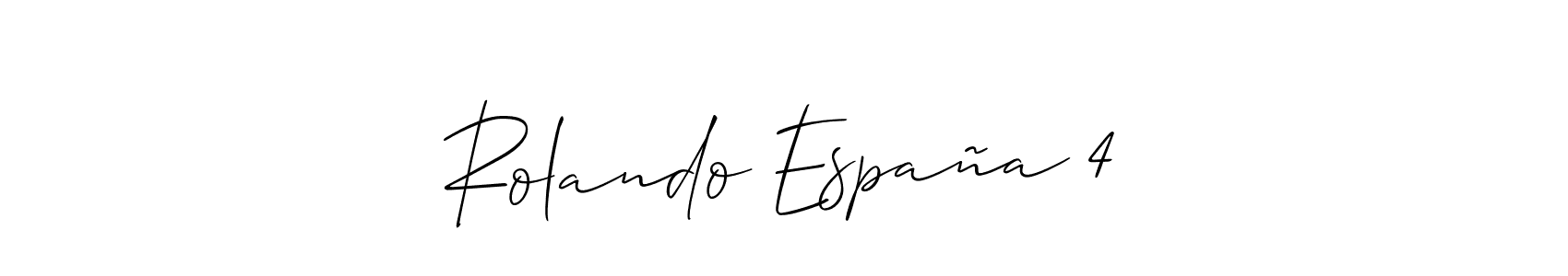 You should practise on your own different ways (Allison_Script) to write your name (Rolando España 4) in signature. don't let someone else do it for you. Rolando España 4 signature style 2 images and pictures png