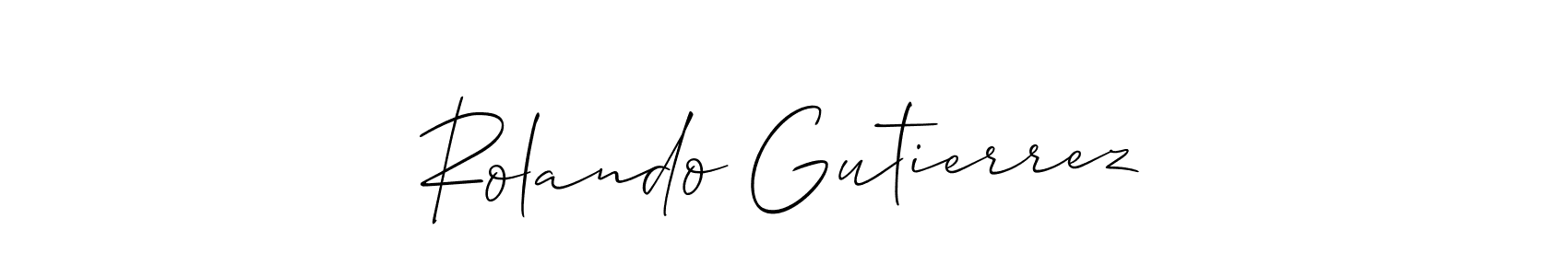 Make a beautiful signature design for name Rolando Gutierrez. With this signature (Allison_Script) style, you can create a handwritten signature for free. Rolando Gutierrez signature style 2 images and pictures png