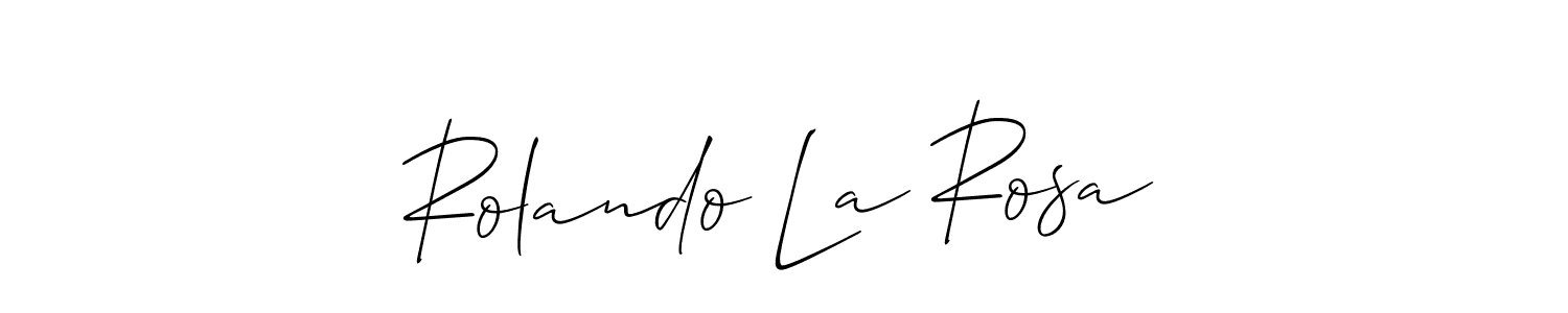 if you are searching for the best signature style for your name Rolando La Rosa. so please give up your signature search. here we have designed multiple signature styles  using Allison_Script. Rolando La Rosa signature style 2 images and pictures png