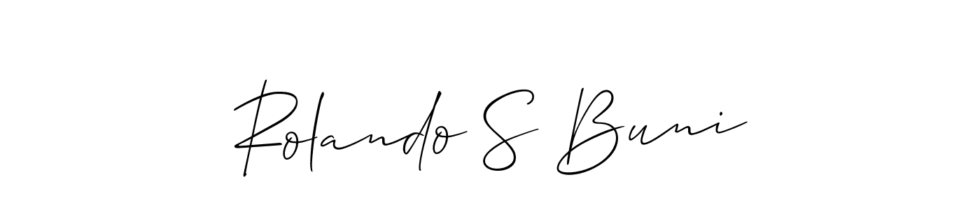 Use a signature maker to create a handwritten signature online. With this signature software, you can design (Allison_Script) your own signature for name Rolando S Buni. Rolando S Buni signature style 2 images and pictures png