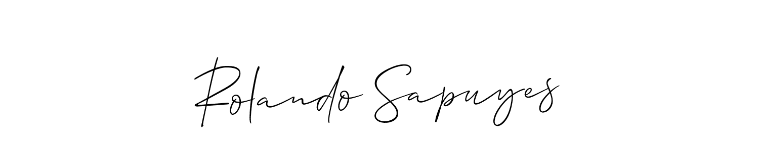 Also You can easily find your signature by using the search form. We will create Rolando Sapuyes name handwritten signature images for you free of cost using Allison_Script sign style. Rolando Sapuyes signature style 2 images and pictures png